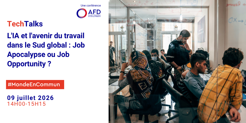 L’AFD (Agence française de développement) qui coordonne ou soutient des initiatives locales de développement (dont certaines actions des ONG membres du CCIC) propose une conférence d’actualité sur l’impact de l’IA dans le marché du travail des pays émergents. Ce décentrage est nécessaire pour avoir une vision globale de cet enjeu planétaire.