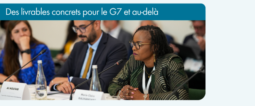 Livrables concrets pour le G7
